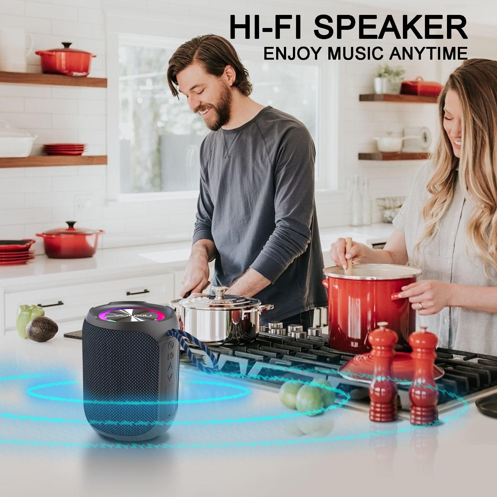 YOUXIU 40W loa bluetooth di động phụ Subwofer 360 độ âm thanh âm thanh âm thanh âm thanh không nước IPX7 Hỗ trợ TF TWS loa USB màu: 40W Đen