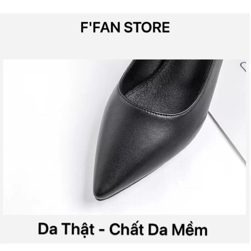 Giày Bệt Quai Sau (DA THẬT) Mềm Như Bún Slingback Mũi Nhọn FFAN STORE