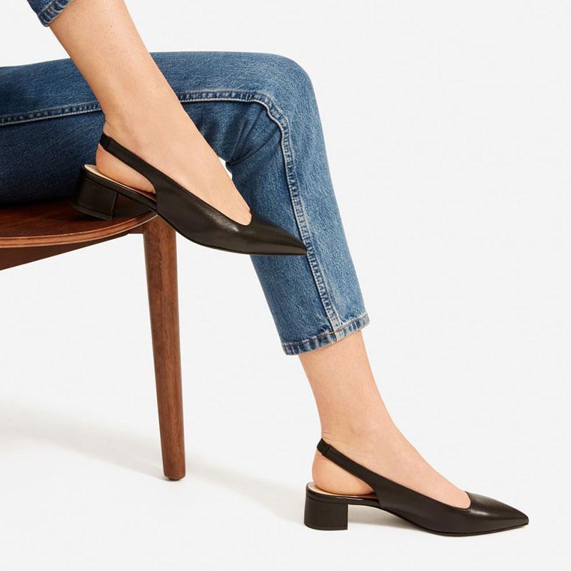 Giày cao gót mũi nhọn hở gót thời trang cao 5cm hot trend mã MT_C8
