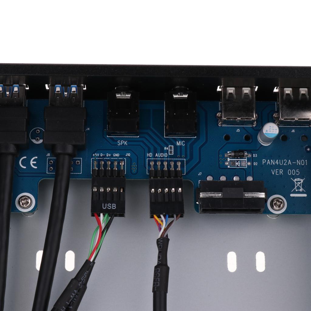 USB Front Panel Hub Dual USB2.0+USB3.0 with 1 Audio Output /1 Mic Input