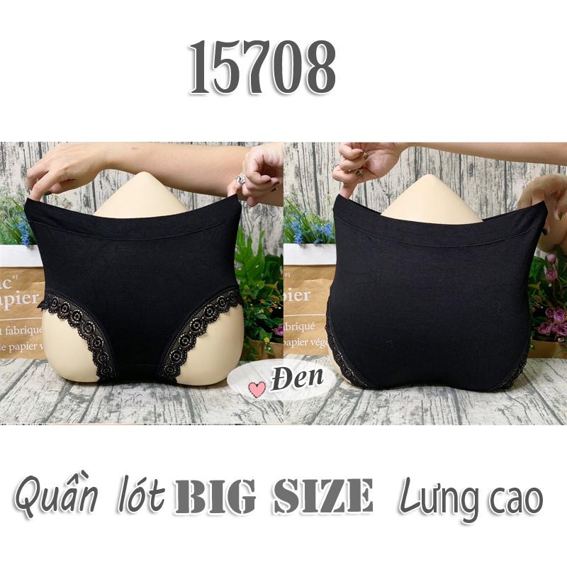 15708 Quần lót chip BIG SIZE lưng cao lai Ren