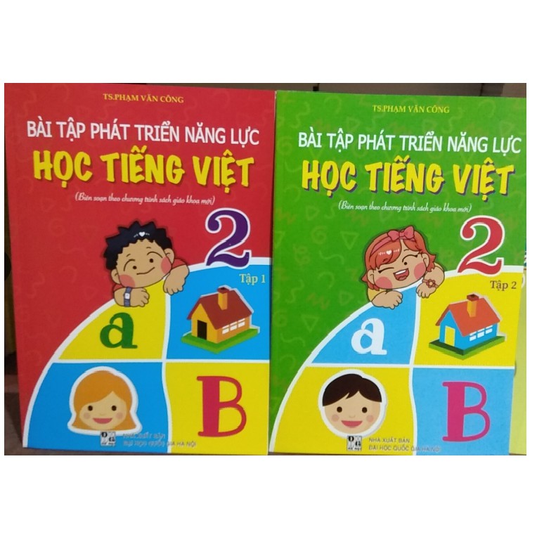 Combo Bài tập phát triển năng lực học Tiếng việt lớp 2 (tập 1+2)