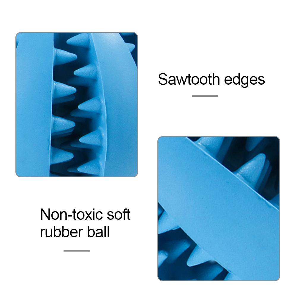 Đồ chơi cho chó thiết kế hình quả bóng bằng cao su không độc hại với Kẹp răng cưa giúp làm sạch răng,mùi bạc hà