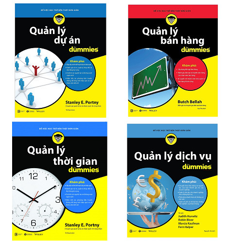 Bộ 4 cuốn sách Dummies về quản lý kinh doanh: Quản Lý Bán Hàng For Dummies - Quản Lý Dự Án For Dummies - Quản Lý Dịch Vụ For Dummies - Quản Lý Thời Gian For Dummies