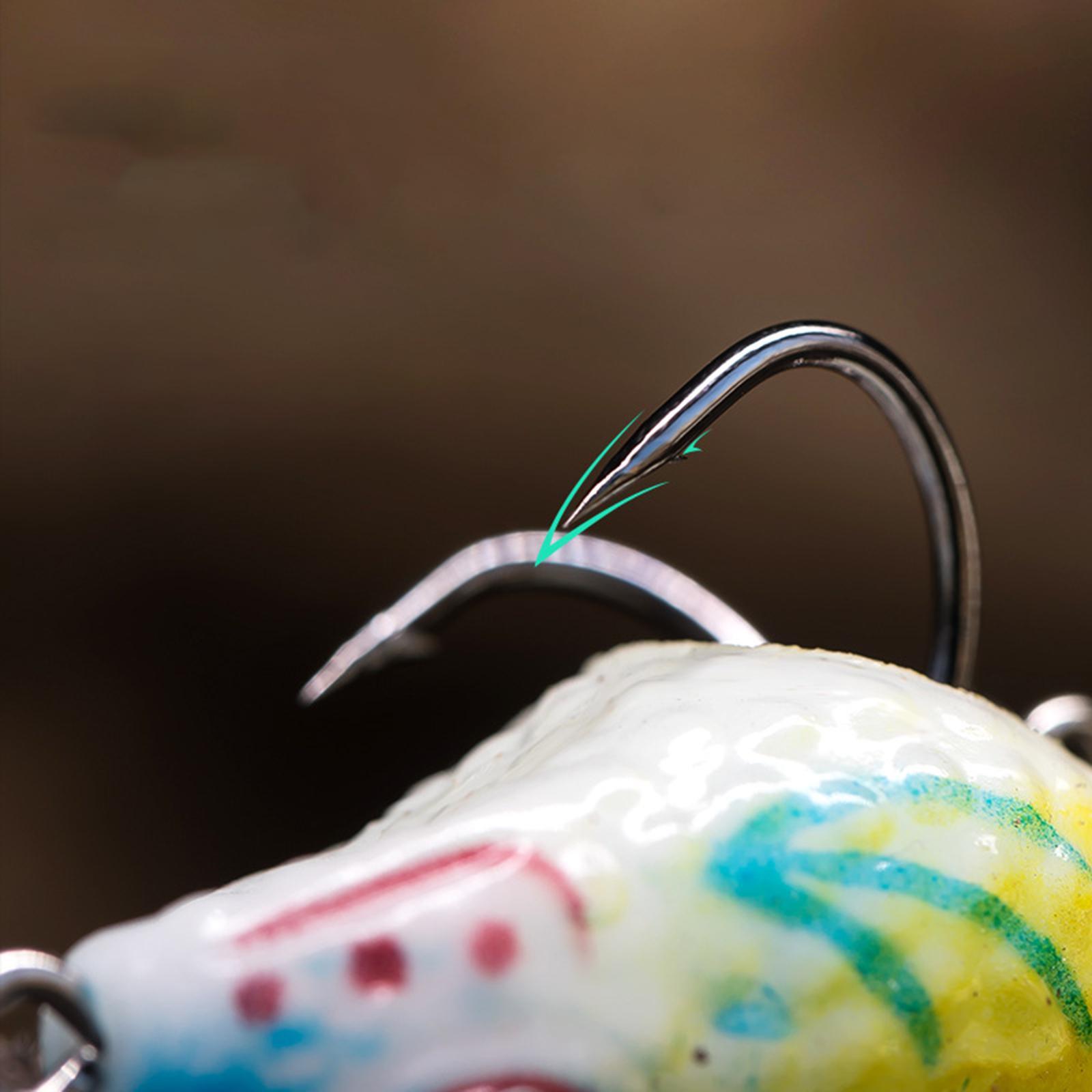 Lure, Frog Lure, Metal Sequin, Silicone Bass Fishing Double Hooks, Fishing Crankbait Lure, Float on Water Lure for Freshwater