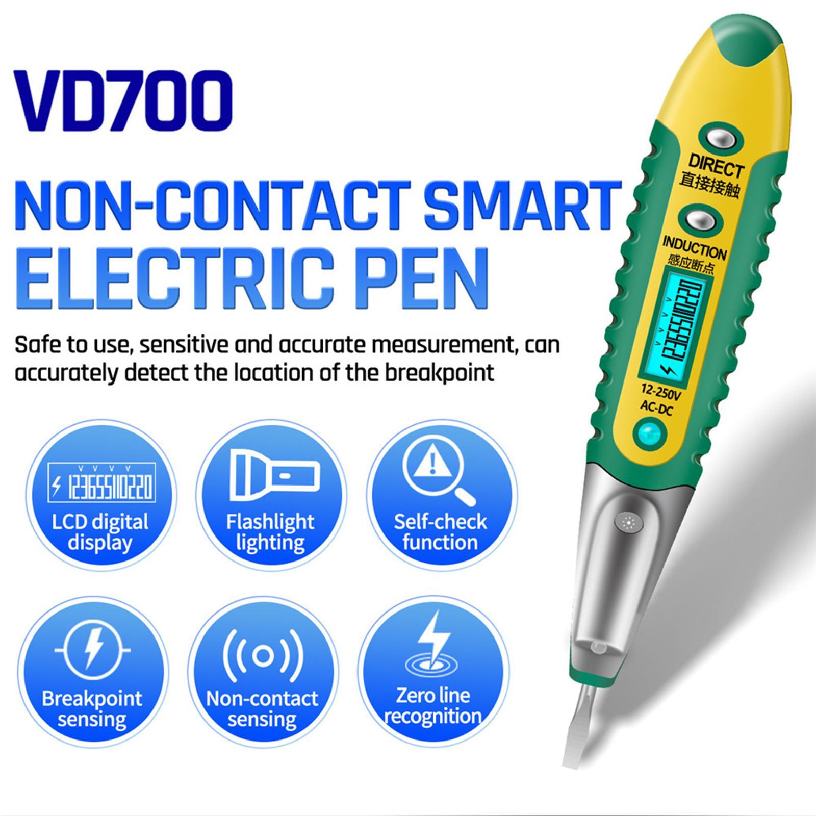 Voltage Tester 12V-250V Portable Circuit Tester Tool Voltage Pen Screwdriver