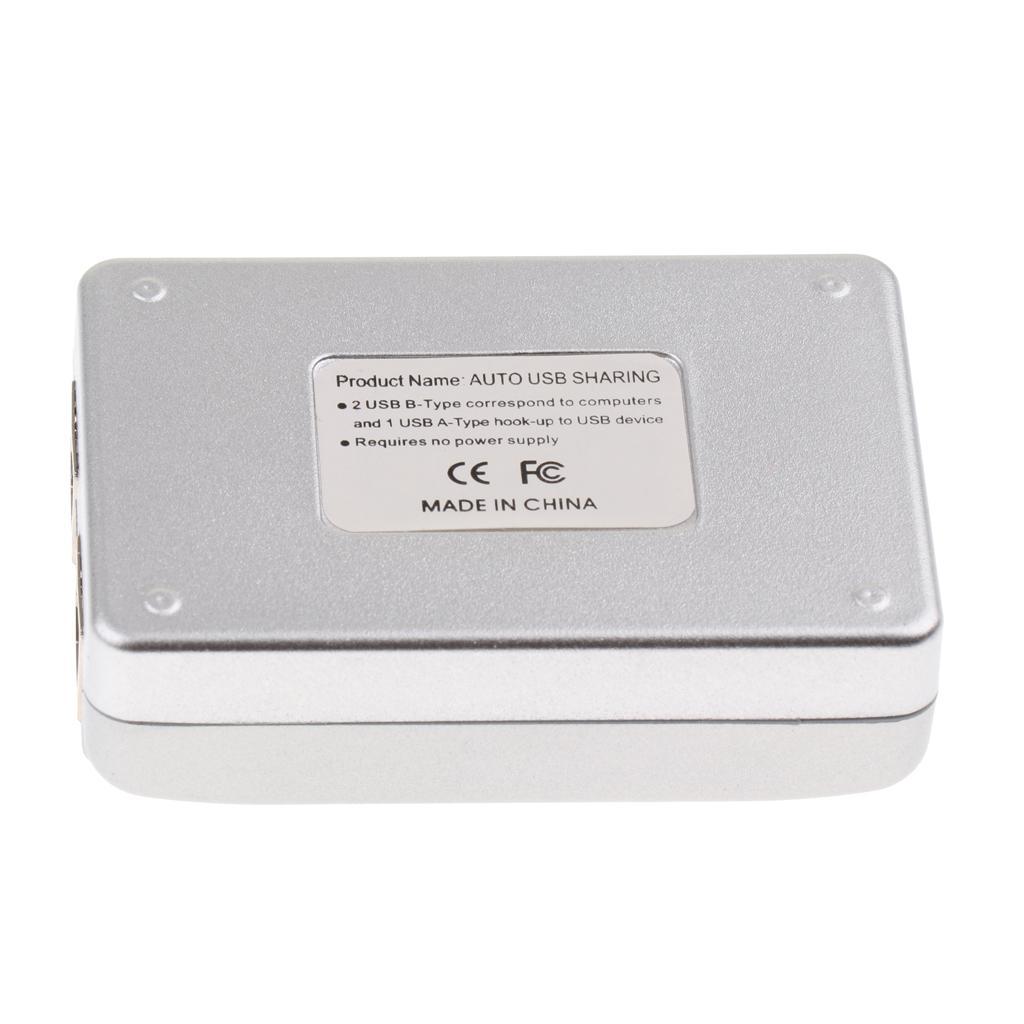 USB 2.0 Sharing Switcher 2 Port USB Switch Selector For PC  Printer