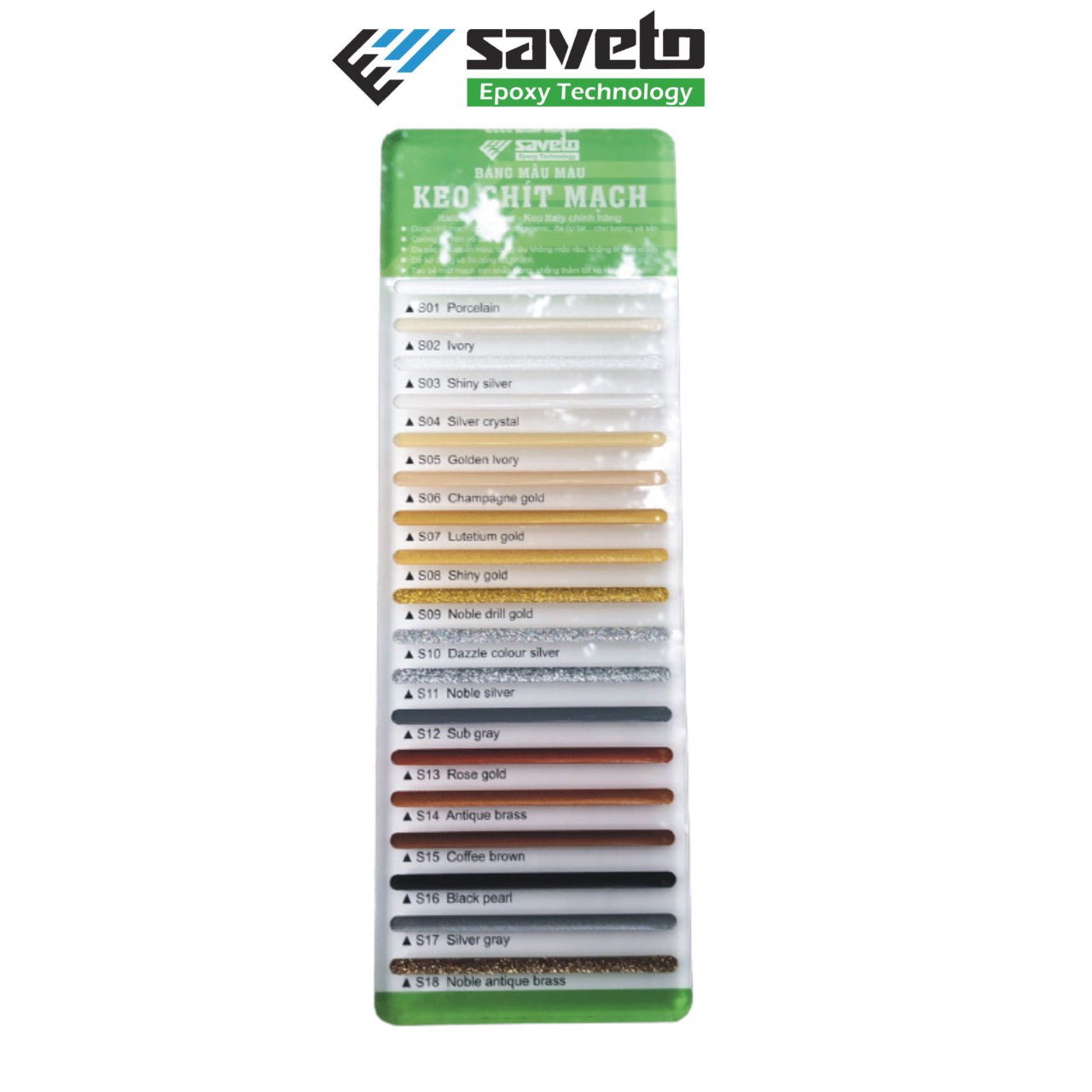 Keo chít mạch Saveto Epoxy màu trắng sứ - Hàng chính hãng