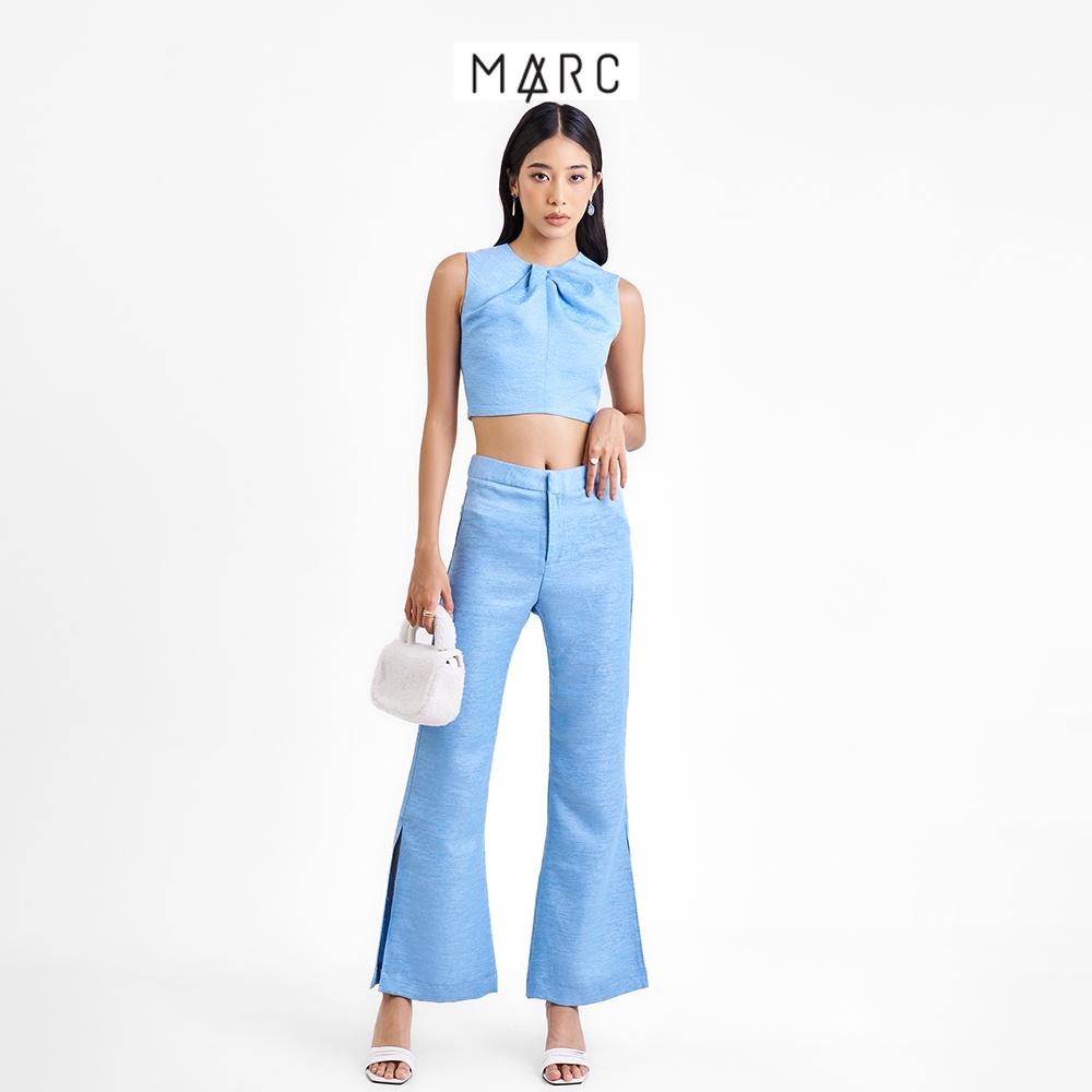 Quần ống loe nữ MARC FASHION lưng cao xẻ hông TRVH091322