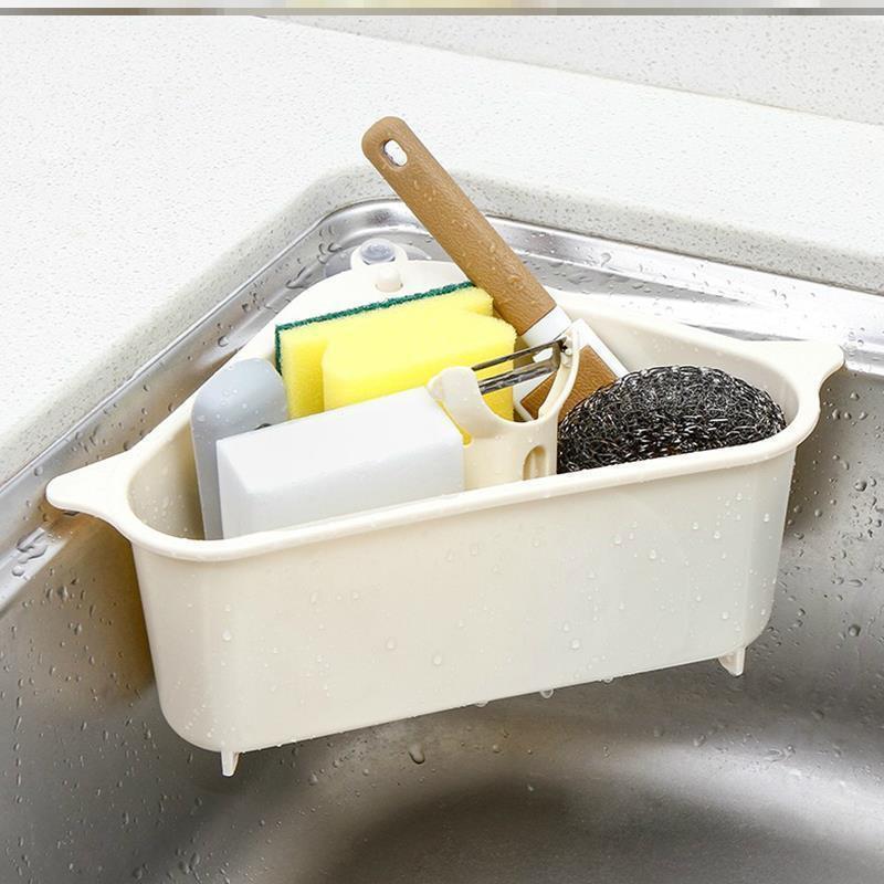 Combo 2 Rổ lọc rác gắn bồn rửa chén đa năng hình tam giác - Rổ ráo nước
