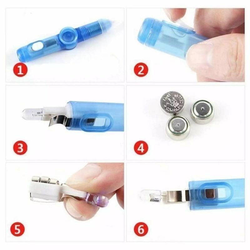 Con Quay Đồ Chơi Spinner Có ĐèN LED GiúP GiảM Stress bút bi viết được