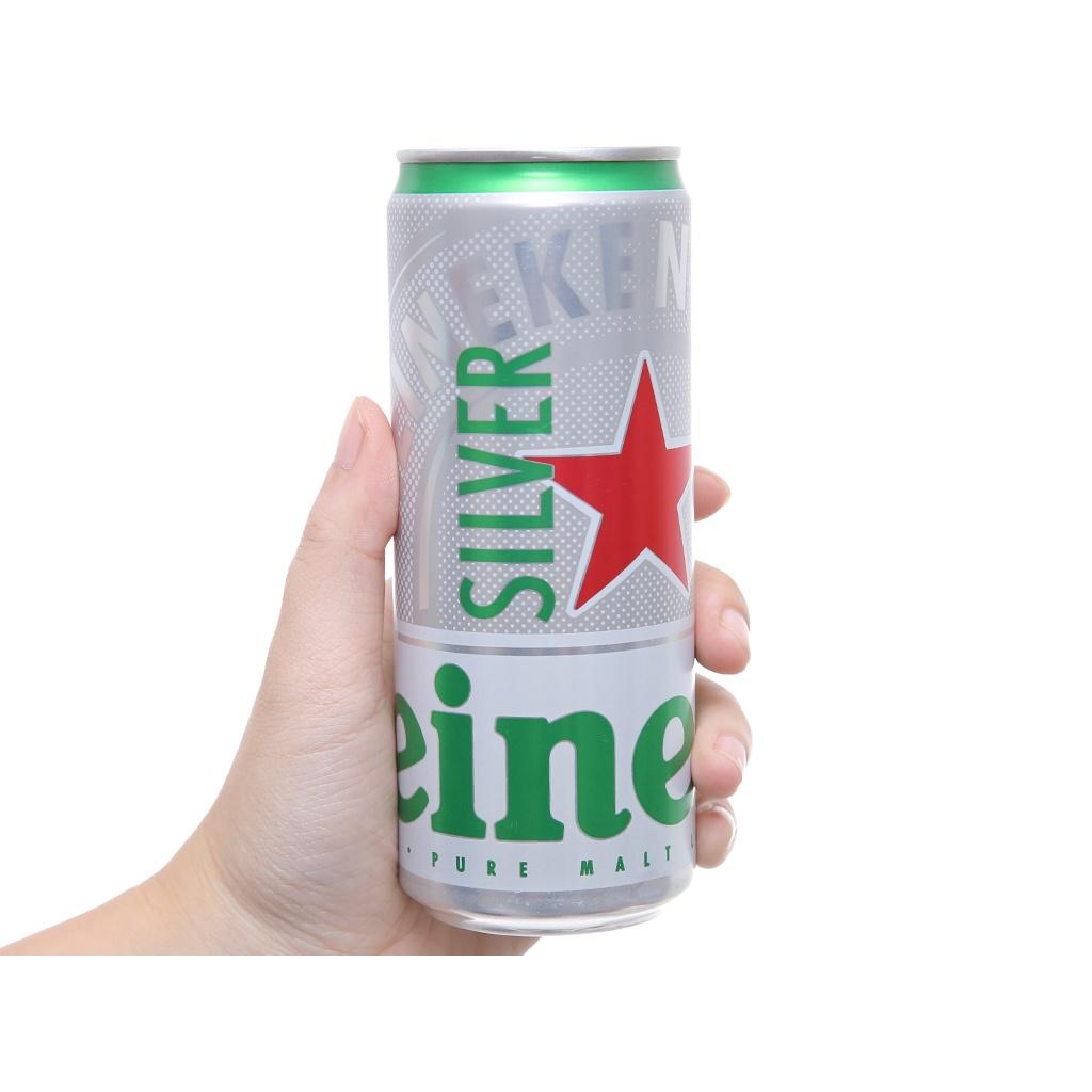 Bia Heineken Silver Lon Cao 330ml - 24 Lon