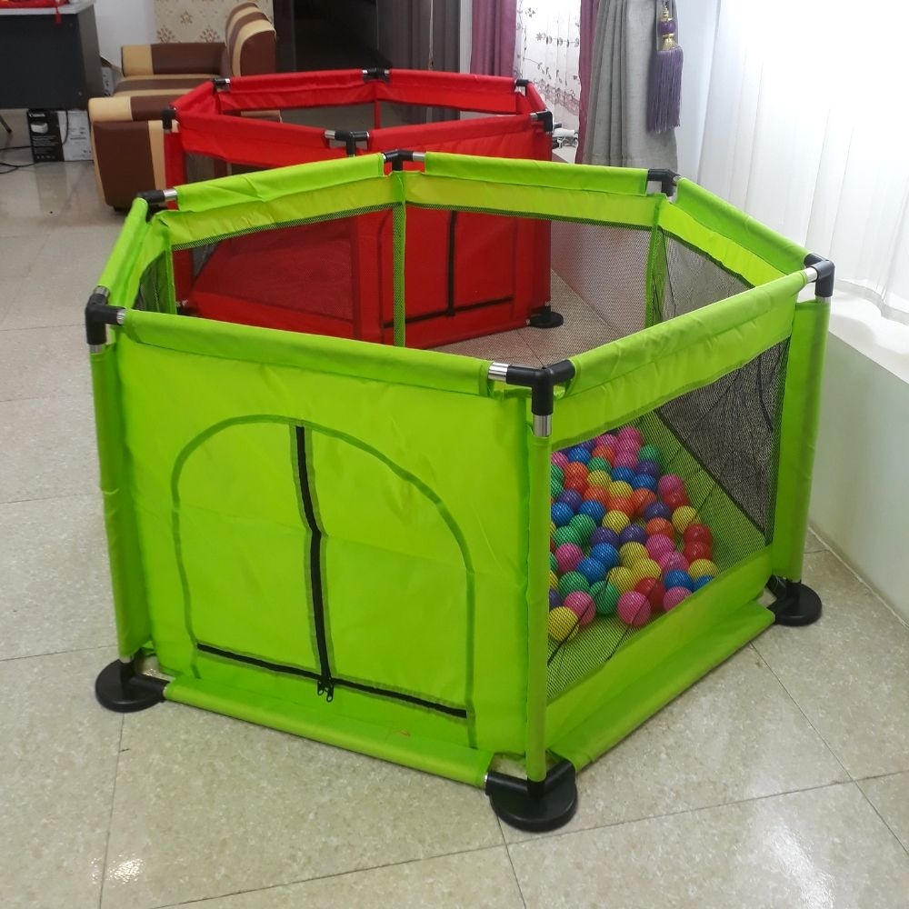 Quây cũi nhà bóng lục giác khung inos mẫu mới -tặng 10 quả bóng