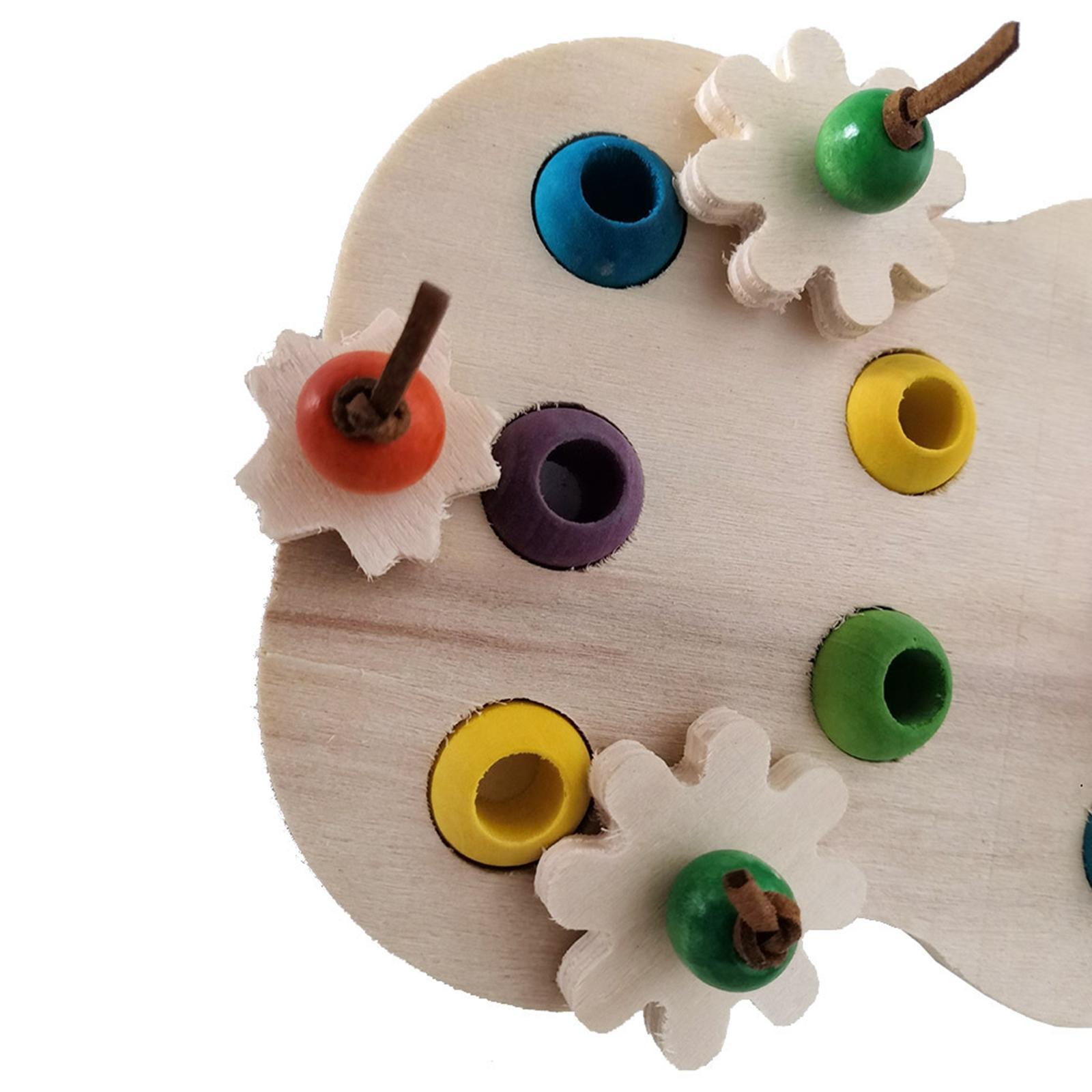 Pet Parrot Chewing Toys Wood Accessories Bird Nest Hanging Toys Parrot Molar Toy Bird Cage Bite Toy Bird Toys for lovebird Budgie Conures