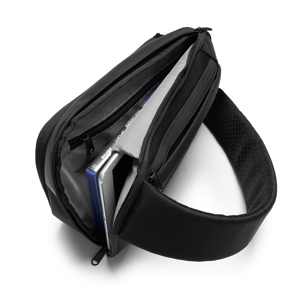 Túi đeo chéo đẳng cấp, hiện đại KINGBAG ORI 9.7”, nhiều ngăn, chống trộm vải kháng nước tốt, khóa YKK, màu đen - Hàng chính hãng