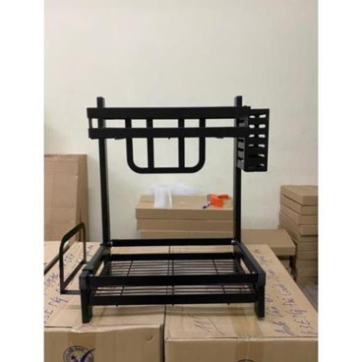 Kệ Đựng Gia Vị INOX Sơn Tĩnh Điện Chống Rỉ Cao Cấp 2, 3 Tầng Bản Đầy Đủ h15