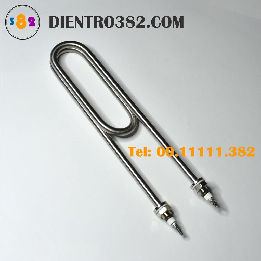 Điện trở U kép cho tủ cơm, thanh nhiệt cho tủ cơm inox 304 ren 16mm - Điện trở 382