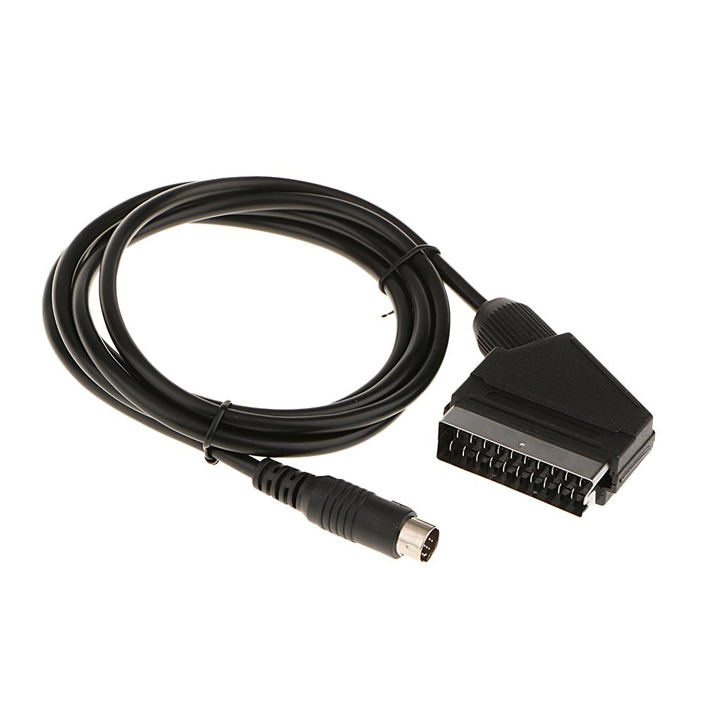 RGB SCART AV Cáp TV Dẫn âm Thanh Nổi Cho Các Trò Chơi Sega Saturn Bàn điều Khiển 1,8m