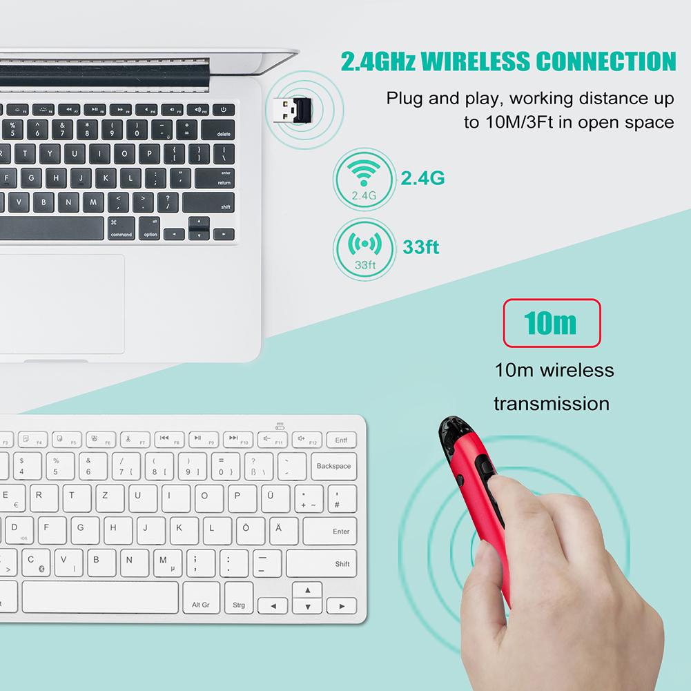 Máy Tính Laptop Thiết Chuột Im Lặng Quang Không Dây Bút Chuột 2.4GHz USB Bút Quang Chuột Cho Máy Tính Máy Tính Bảng