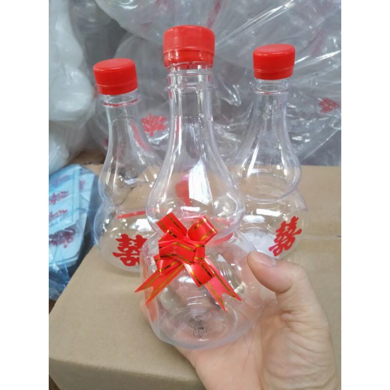 Set 20 chai hồ lô trắng trong 500ml in sẵn chữ hỉ