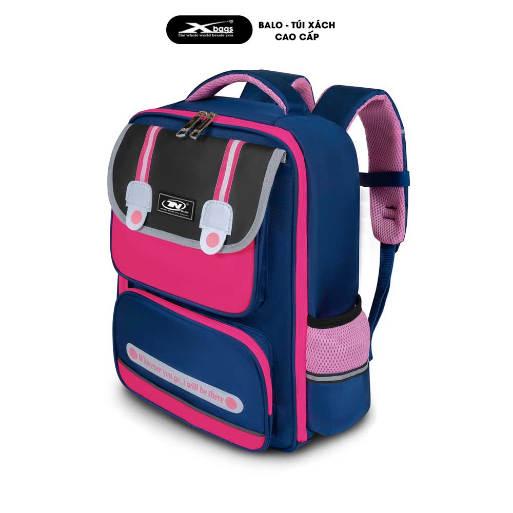 Balo Học Sinh Đẹp Cho Bé Gái Cao Cấp TNBags Smart Pink Màu Hồng, Chống Gù, Nhiều Ngăn, Dễ Thương Xinh Xắn TN.B 3112!
