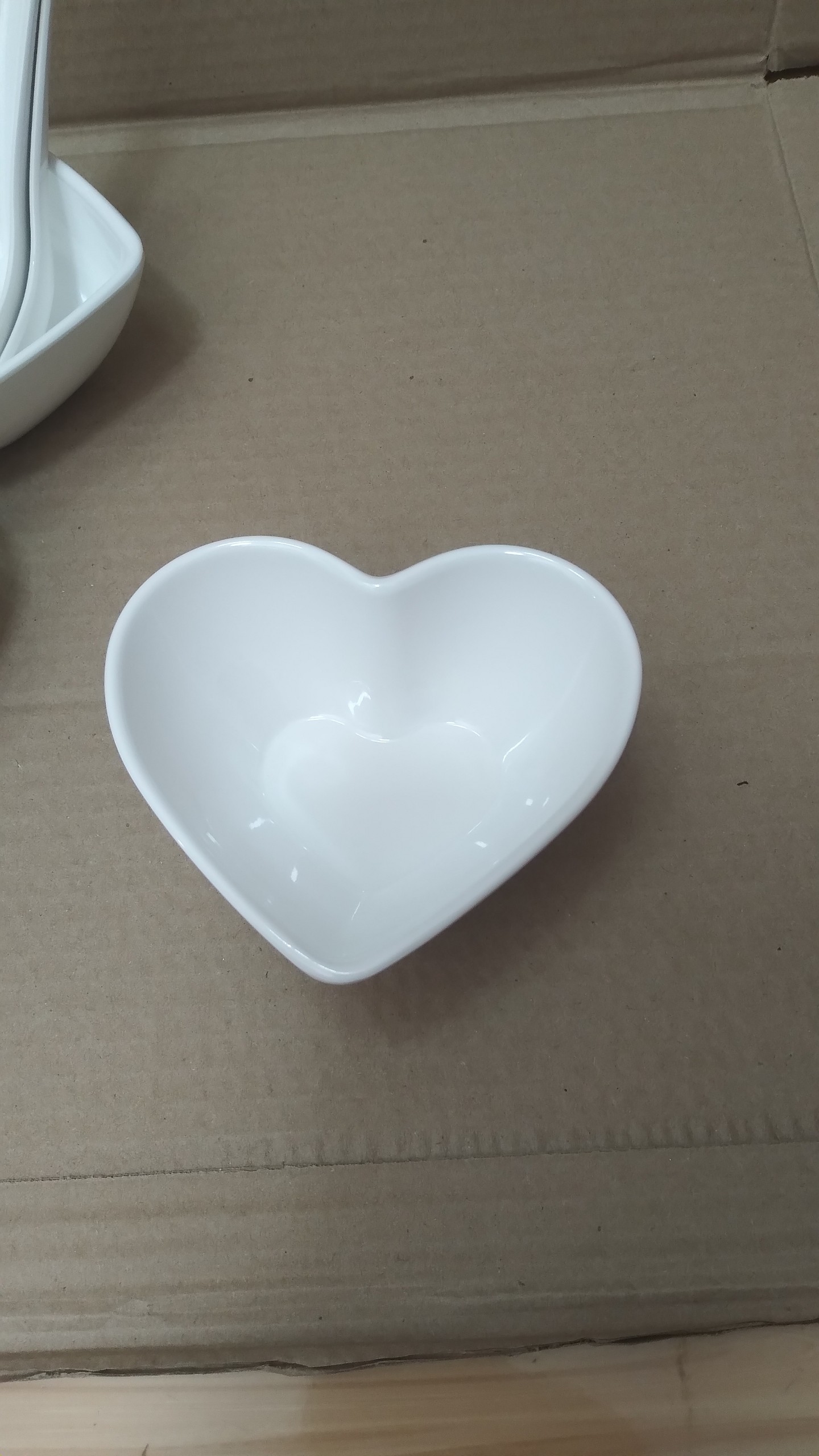 Chén trái tim giả sứ Horeca nhựa Melamine màu trắng cao cấp đựng xôi chè thôi nôi