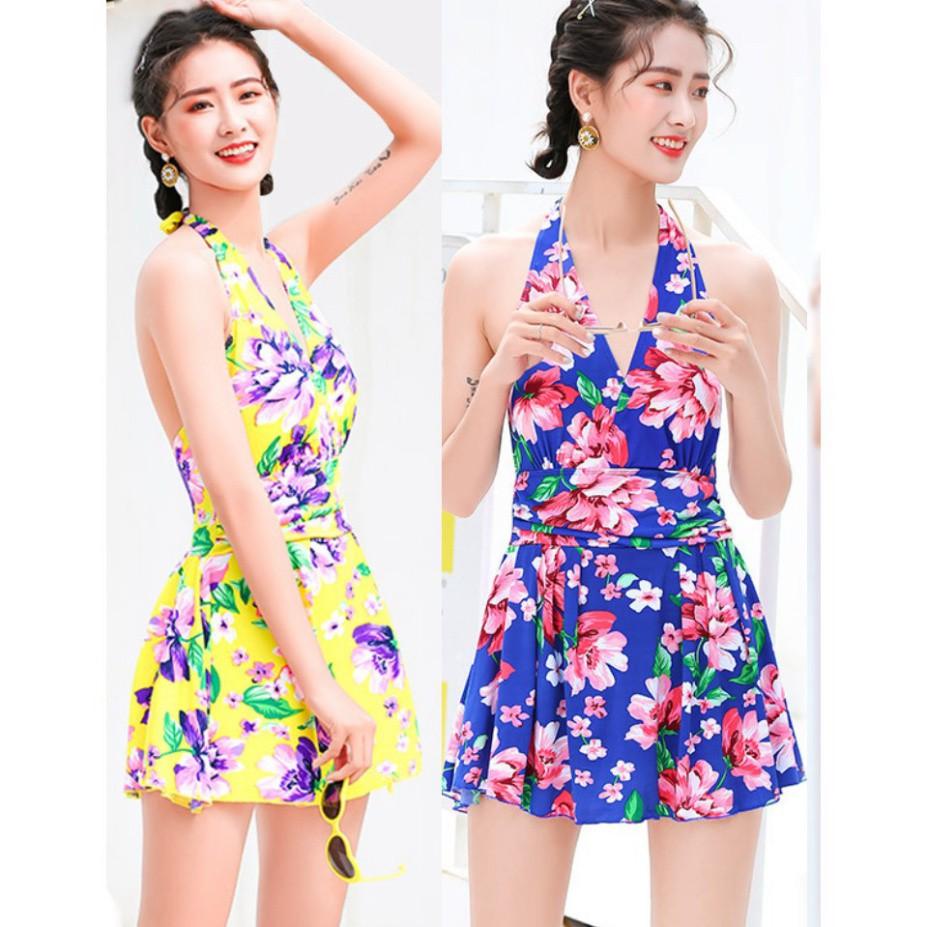 Đồ Bơi Một Mảnh Dạng Váy Hoa Xinh AT127 (Bikini Áo Tắm Bộ Bơi)