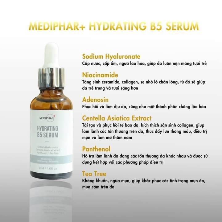 Serum cấp ẩm phục hồi da Mediphar Hydrating B5 30ml