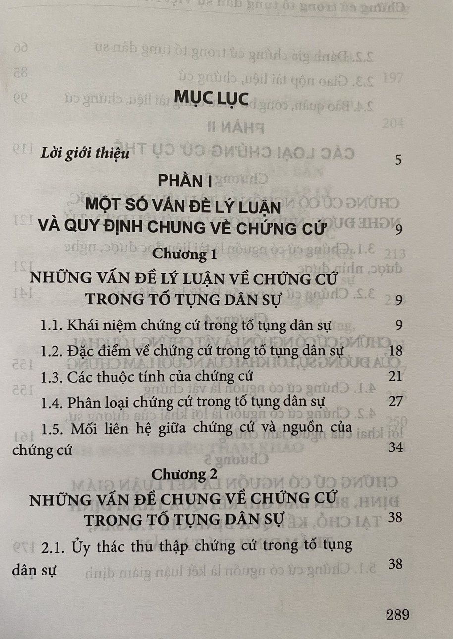 Chứng Cứ Trong Tố Tụng Dân Sự Việt Nam
