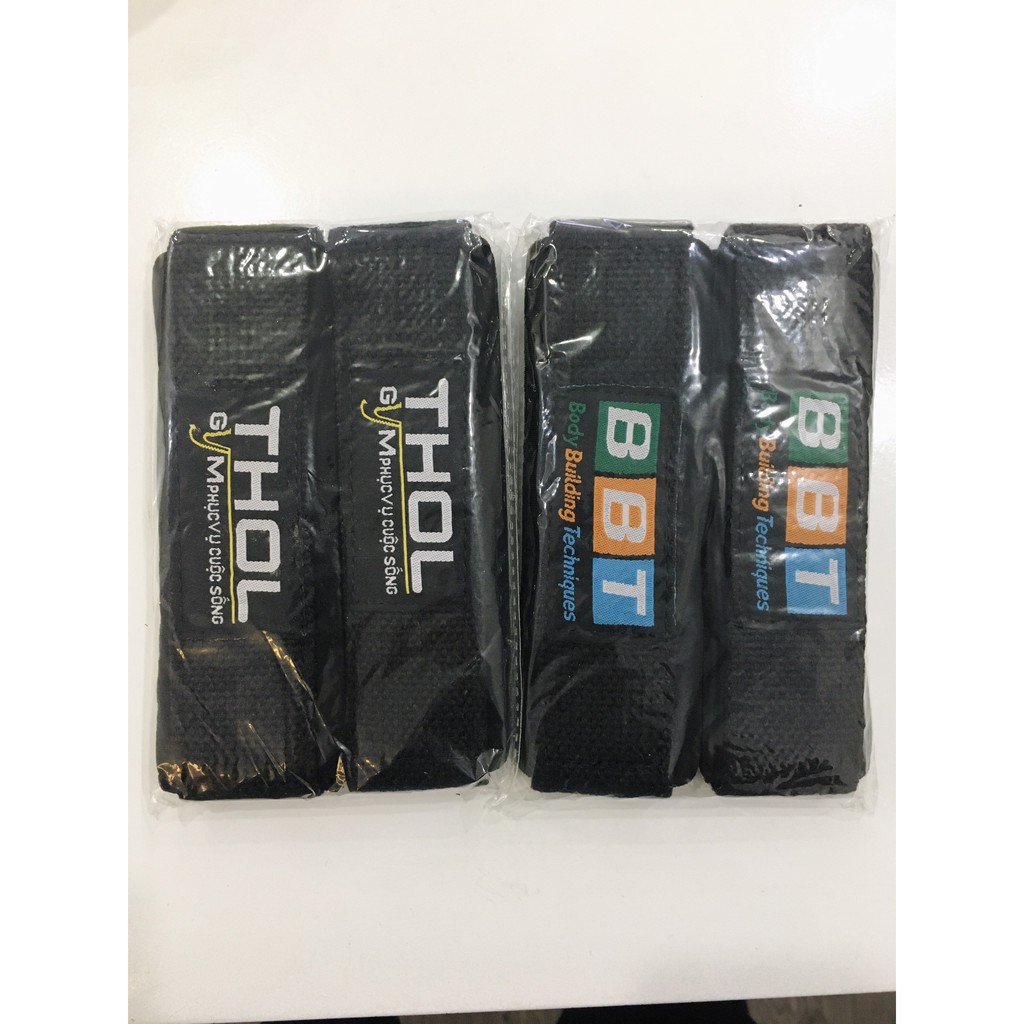 Dây Kéo Lưng Tập Gym Chính Hãng THOL (Lifting Straps - L001), Hỗ Trợ Tập Thể Hình (1 Đôi)