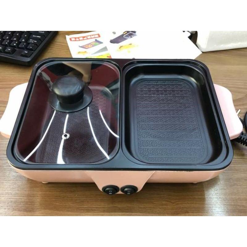 Bếp nẩu nướng 2 ngăn đa năng 2 trong 1