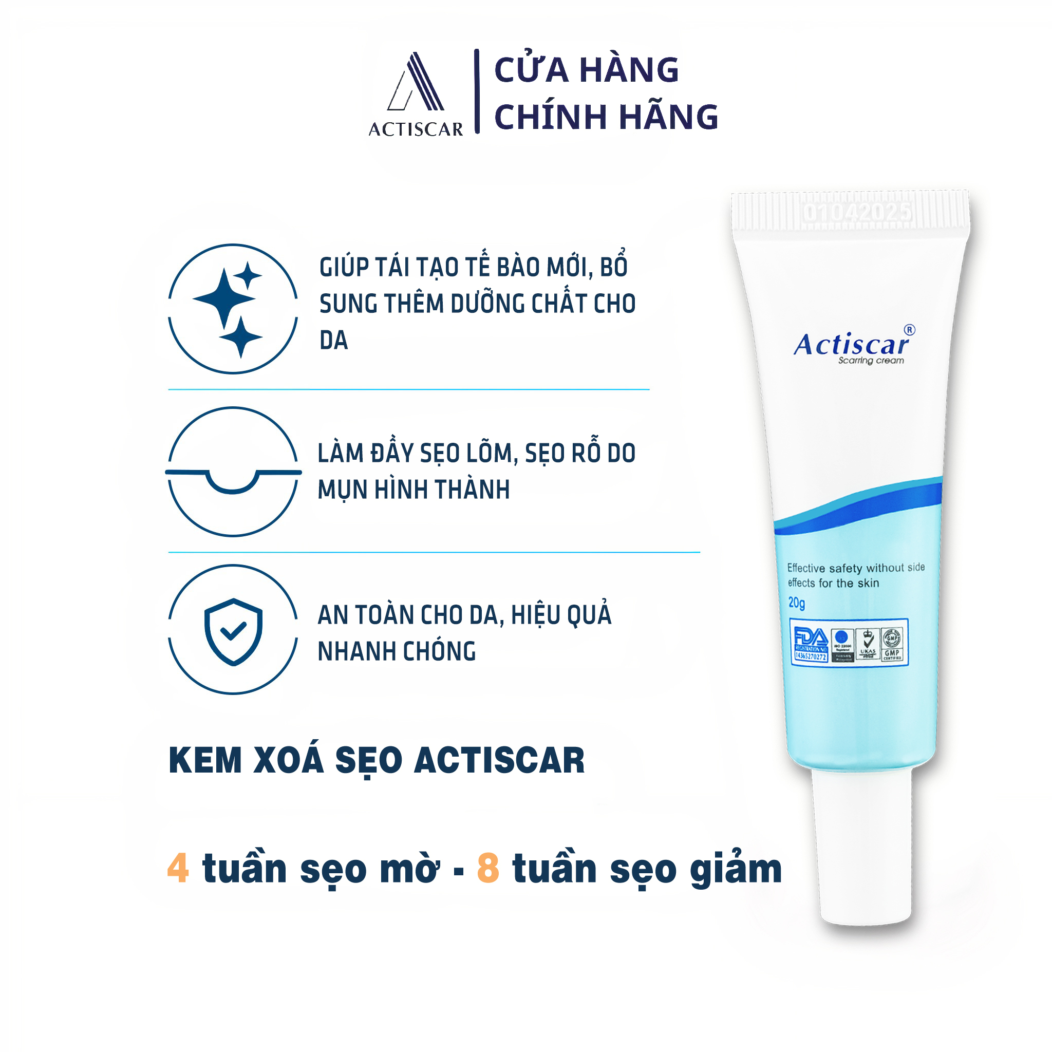 Kem Xoá Mờ Sẹo Actiscar 20g