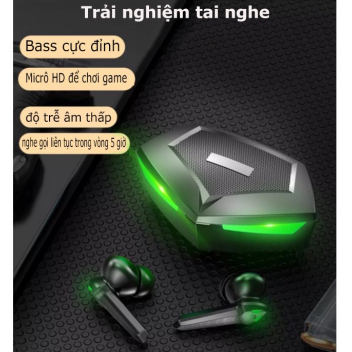Tai Nghe Gaming Không Dây Bluetooth 5.2 - P30, hỗ trợ đàm thoại độ trễ cực thấp khi chơi game, Bass mạnh mẽ