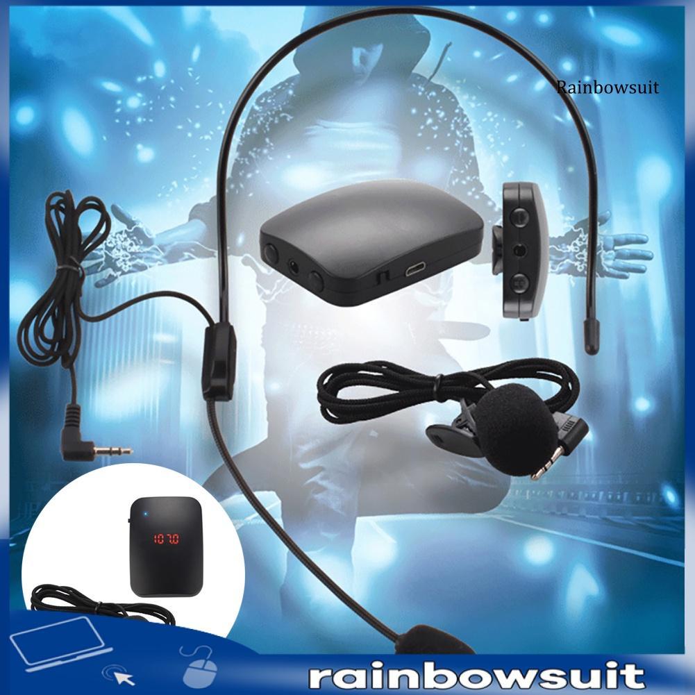 Micro RB Không Dây Có Kẹp Gắn Cổ Áo Hỗ Trợ Truyền Tín Hiệu FM Và Phụ Kiện