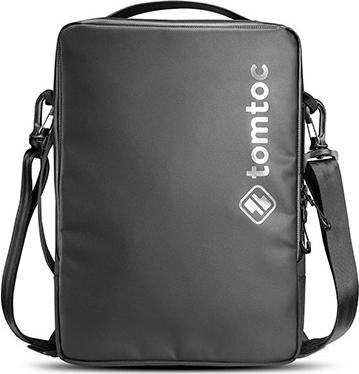 TÚI ĐEO CHÉO TOMTOC H14 (USA) URBAN SHOULDER BAGS DÀNH CHO MACBOOK, LAPTOP, ULTRABOOK 13.3″ BLACK - Hàng chính hãng