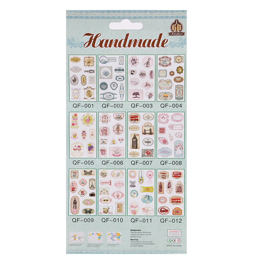 Hình Dán Nổi 6D Có Kim Tuyến - Mẫu 12