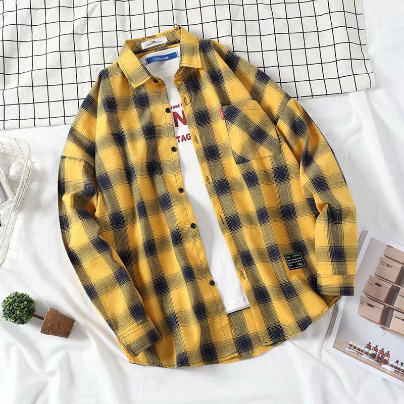 Áo sơ mi tay dài họa tiết sọc thời trang phong cách dành cho nam