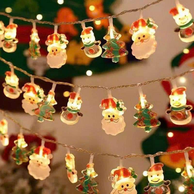 Dây Đèn Led Hình Ông Già Noel Trang Trí Giáng Sinh