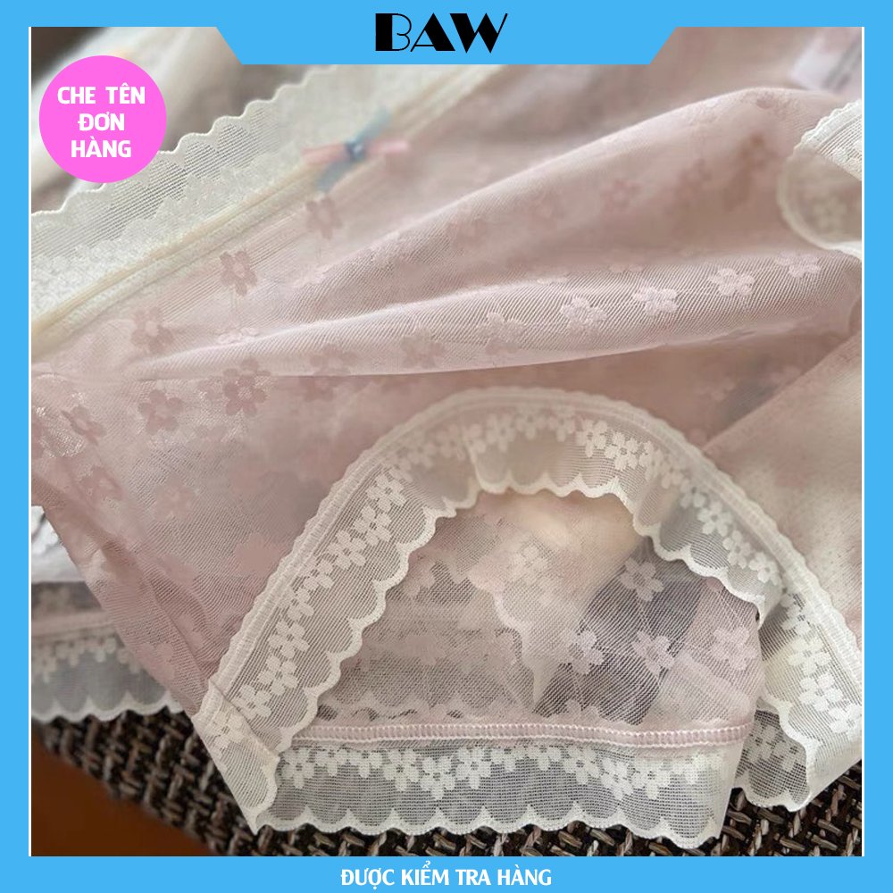 Bộ 5 Quần Lót Ren Nữ phối nơ thương hiệu Baw mã KQA6