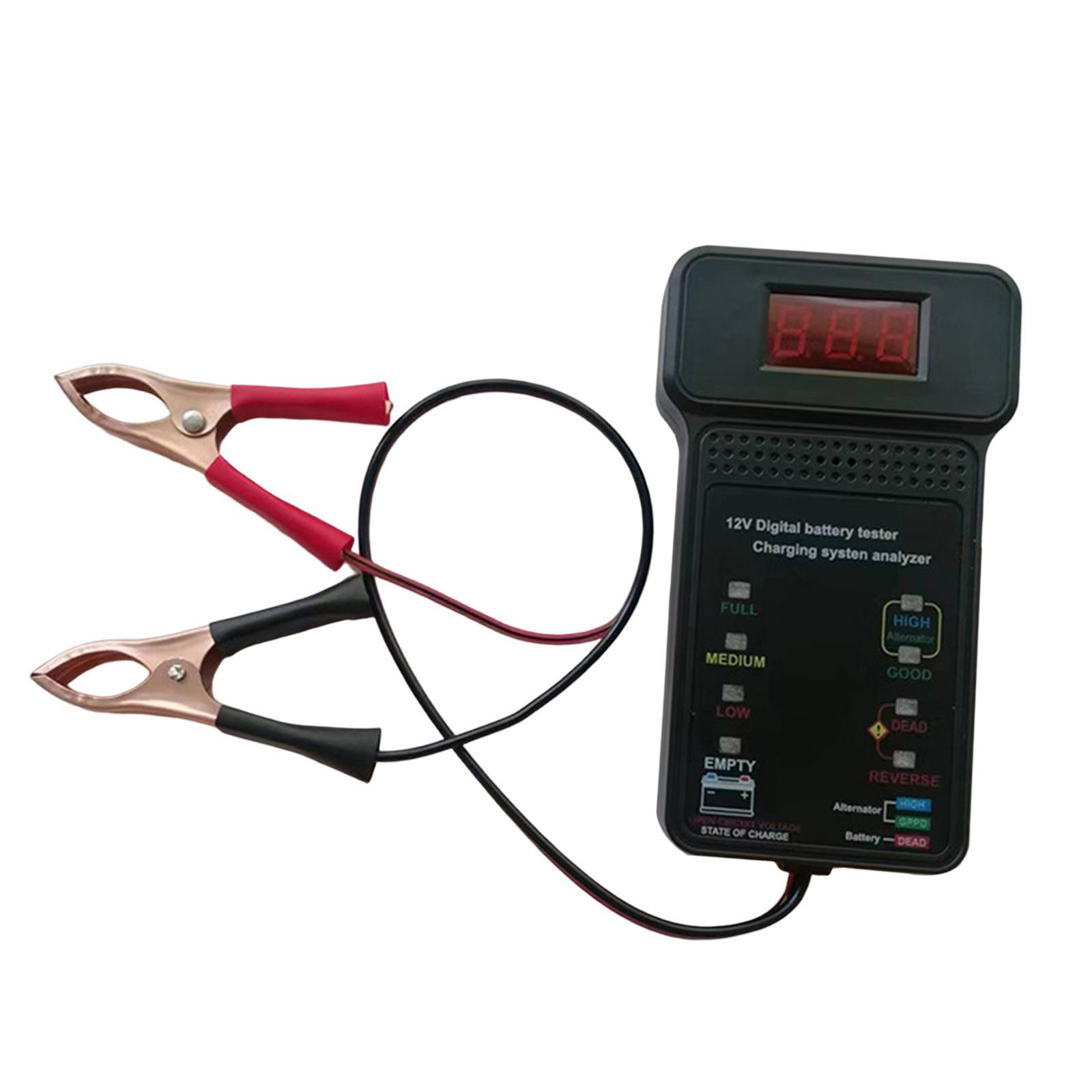 Car Battery Tester Analyzer  Battery Checker Durable Voltmeter