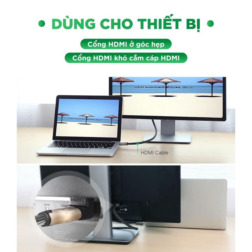 Đầu nối cổng HDMI male sang HDMI female vuông góc 90 độ - UGREEN 20109 -