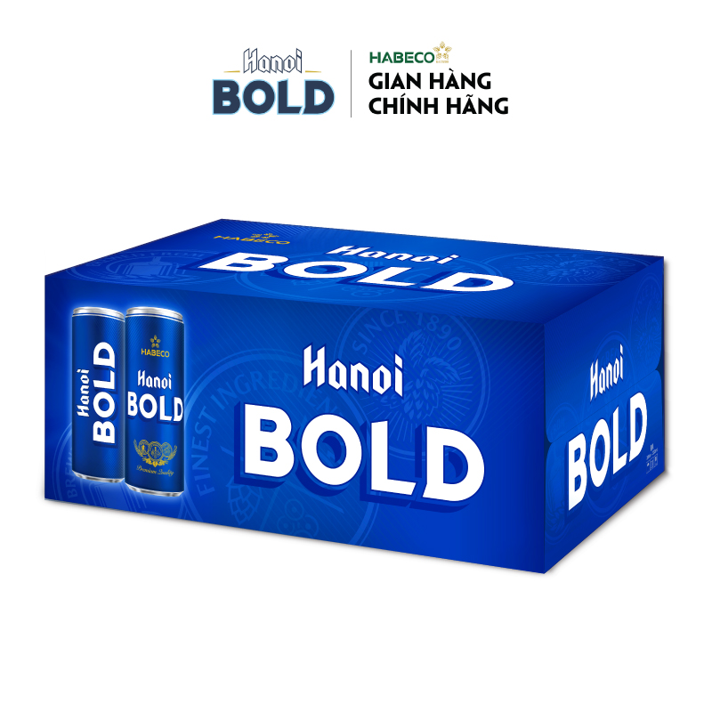 Bia Hanoi BOLD - Thùng 24 lon 330ml