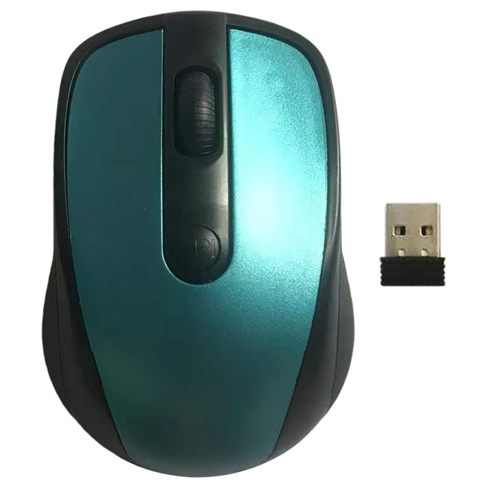 Portable Wireless Mouse 2.4G PC Noiseless Optical for Home Desktop Gaming with Receiver