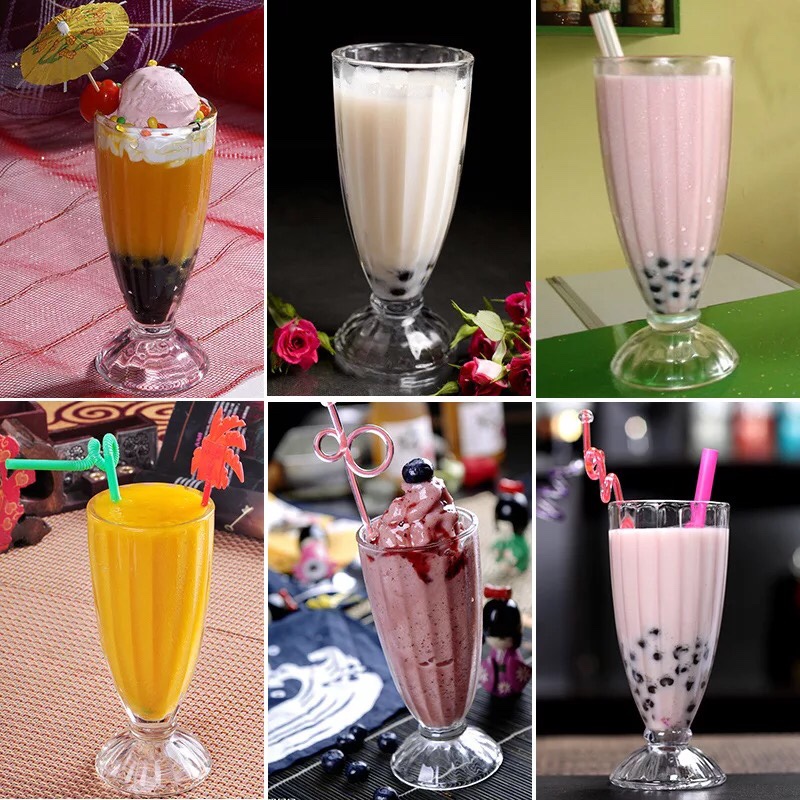 BỘ 6 LY THỦY TINH KẺ 370ML