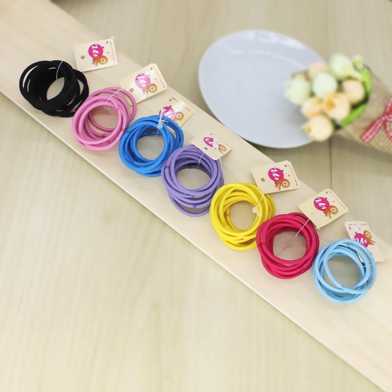 Set 10 dây cột tóc vải chắc chắn sắc màu bé gái dễ thương Tatitava