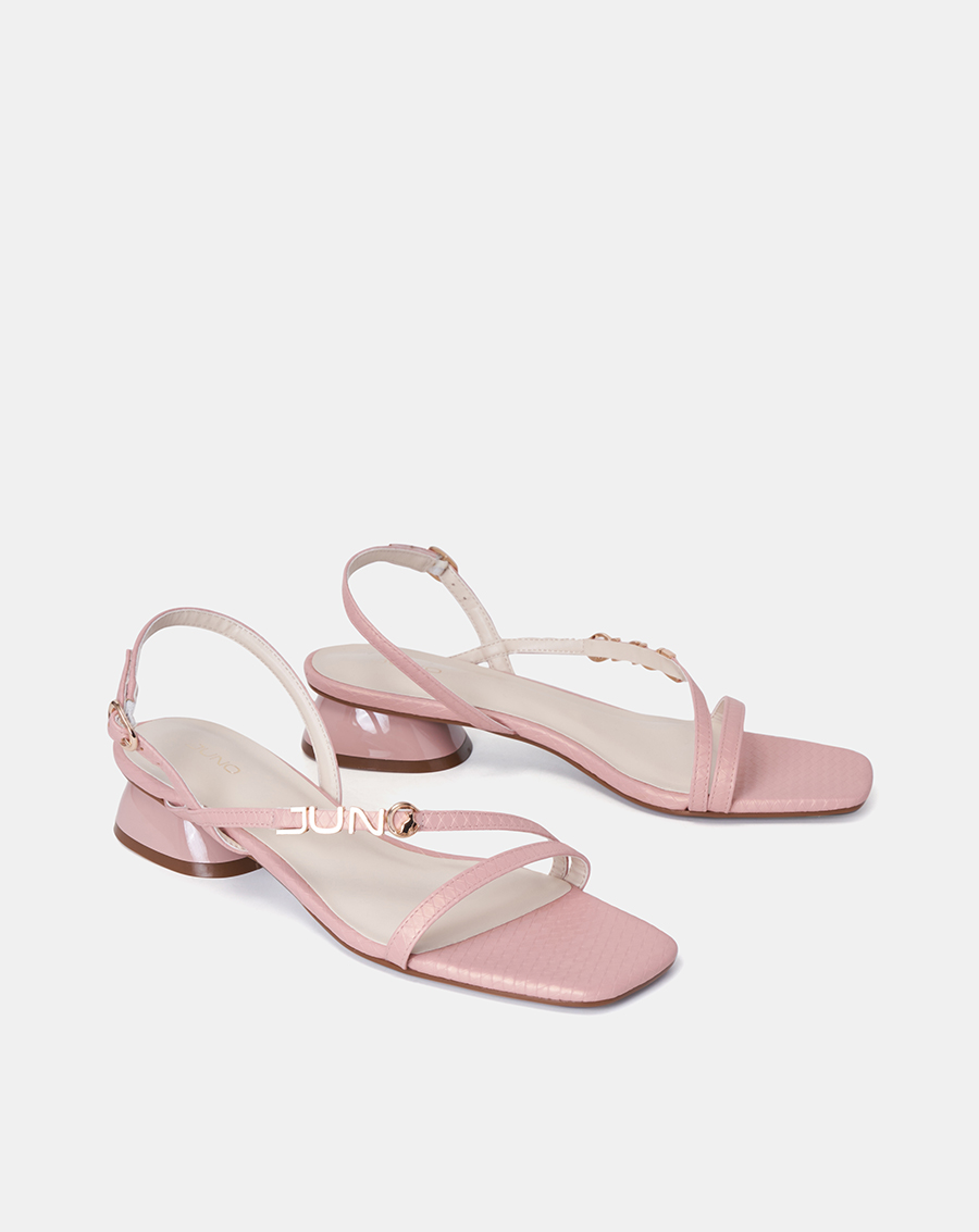 Giày Sandal Nữ 3cm Thời Trang Juno Dây Mảnh Phối Khoá Cats SD03067