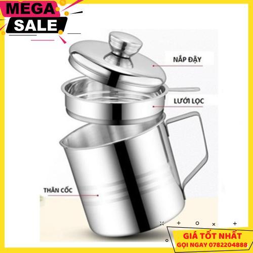 Ca Lọc Dầu Inox S304 Đẹp 1,2 Lít - Giao Hàng Toàn Quốc