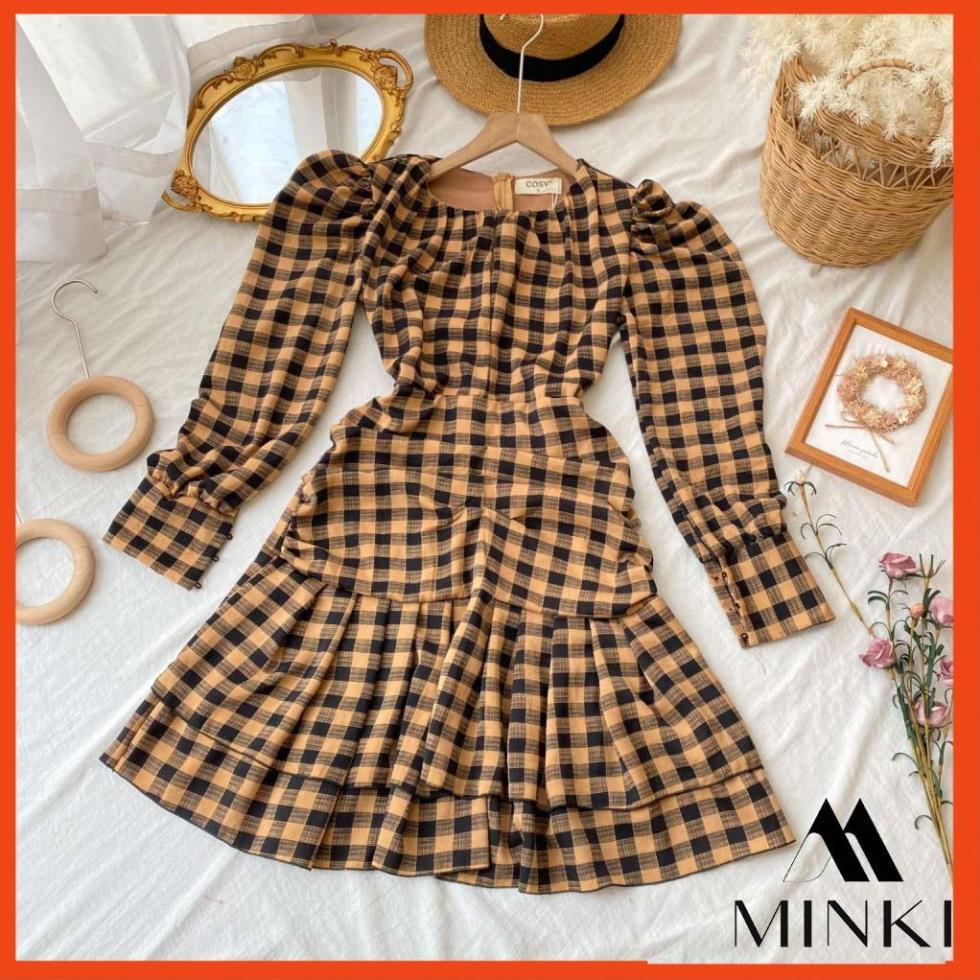 ĐẦM KẺ BODY ĐUÔI CÁ - CHẤT LIỆU VOAN COTTON NHẬP KHẨU - MÀU KẺ NÂU/ KẺ ĐỎ/ KẺ TÍM - HÀNG THIẾT KẾ _HOT