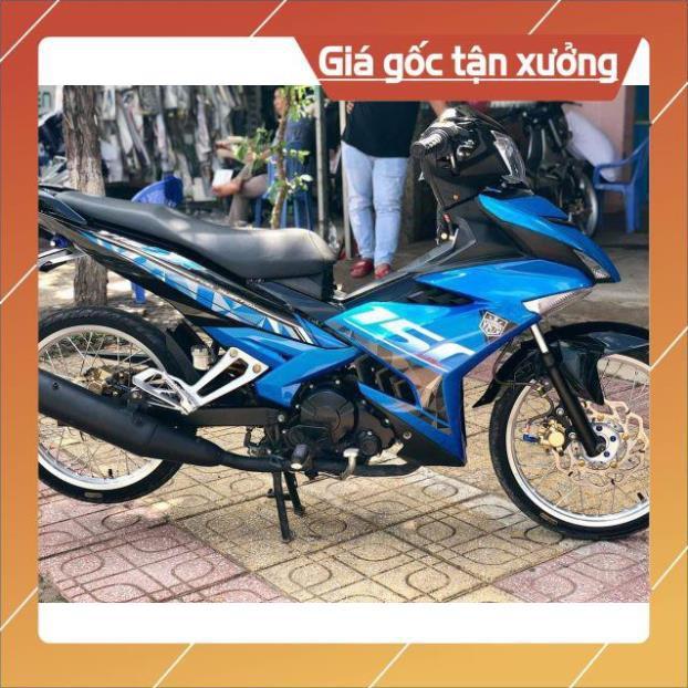 Tem rời ex 150 dán xe xanh đen như hình