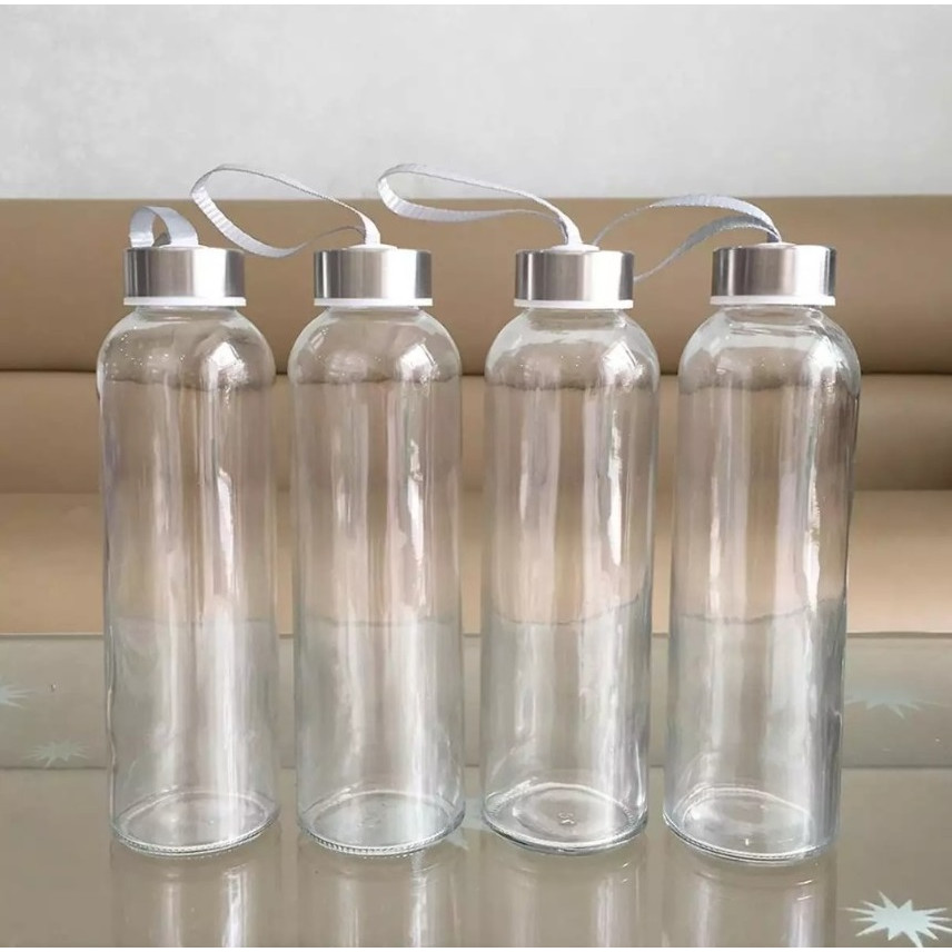 Combo 12 Chai Thủy Tinh đựng nước 300ML - Nắp Thiếc vặn có dây treo
